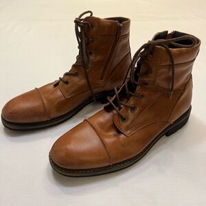 THE RAIL Cap Toe Chukka Brown Leather Ankle‎ Boots Size EU 43M (US 10)